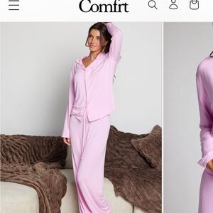 Comfrt Women's Light Pink Pajama Set